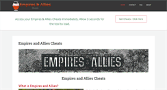 Desktop Screenshot of empiresandalliescheats.com