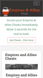 Mobile Screenshot of empiresandalliescheats.com
