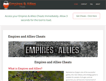 Tablet Screenshot of empiresandalliescheats.com